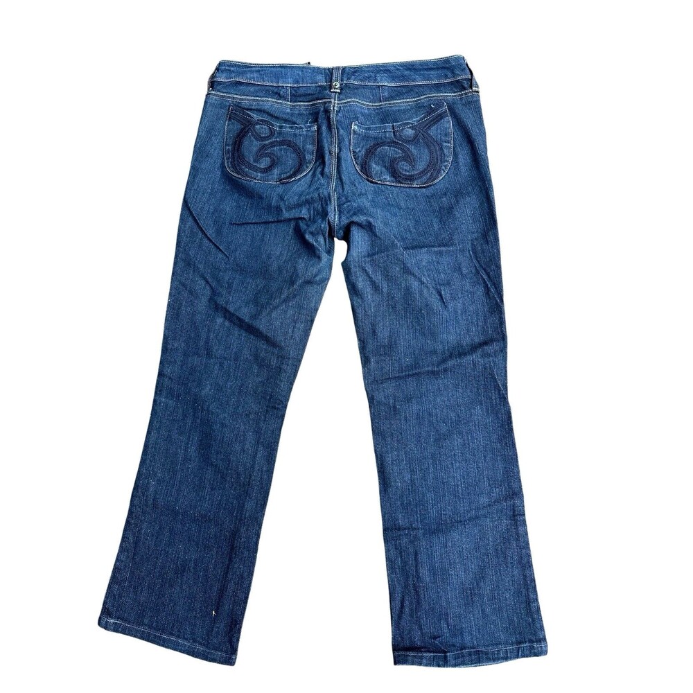 Beyonce House of Dereon Women's Jeans Hip Hop Size 2YK Vintage Grunge embroidere